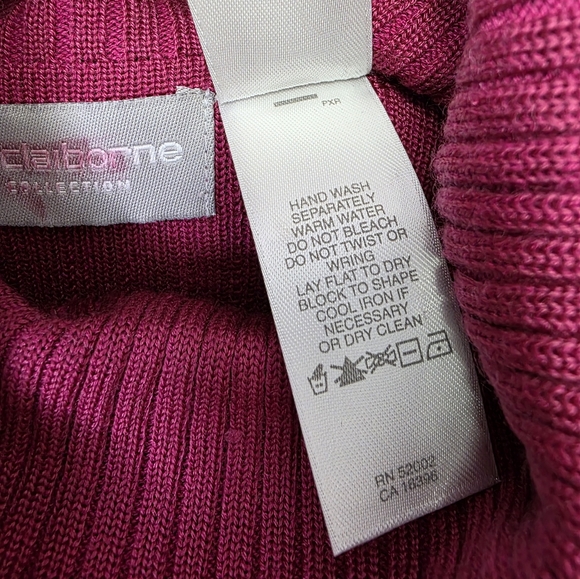 Liz Claiborne Collection Turtle Neck Sleeveless Silk Hot Pink Top Size Small - Picture 14 of 16